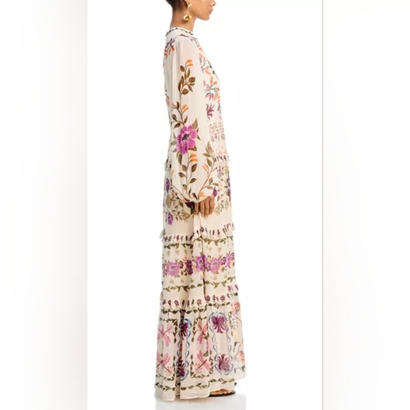XL NWT FARM Rio Winter Garden Maxi Dress, Cream - Picture 3 of 15